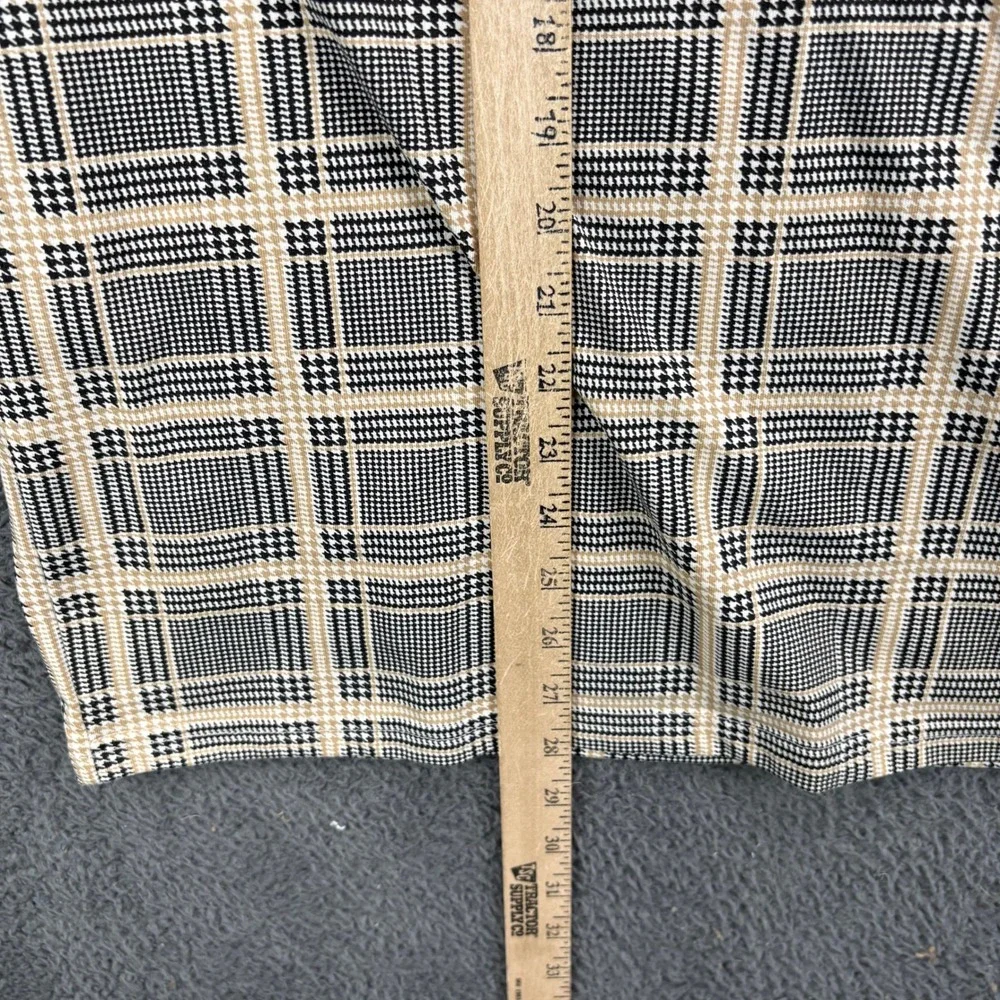 Guess Los Angeles Mens Large Plaid Graphic T-Shirt Tan Black Side Stripe Tee - Picture 4 of 6